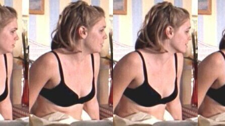 Sexiest Melissa Joan Hart Scene in Drive Me Crazy. Underwear, SFW, black bra. 560389