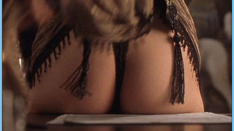Wild Wild West's Sexiest Scenes with Bai Ling. Thong, Underwear, Asian, sitting on desk. 558000