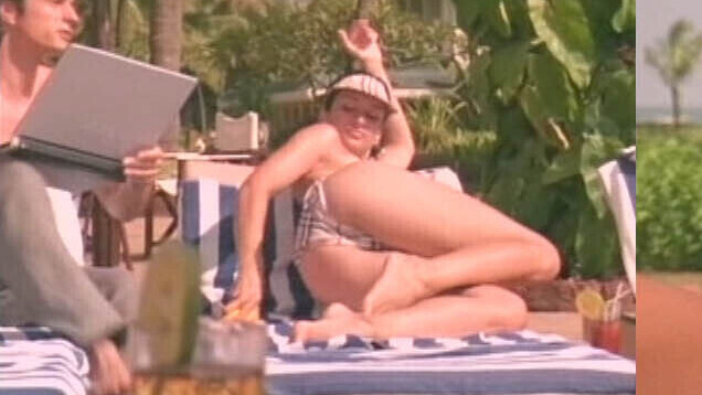 Sexiest Indira Varma Scene in Bride & Prejudice. Bikini, SFW, black hair. 632809