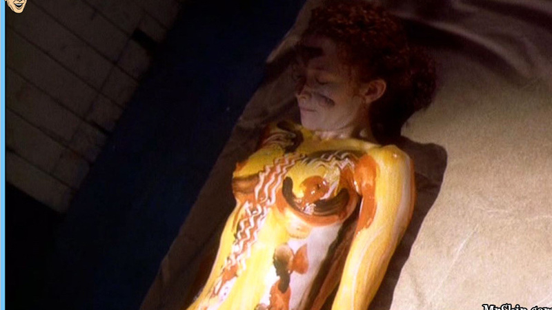 Karyn Dwyer Naked in Better Than Chocolate. Breasts, body paint, hard nipples. 560707
