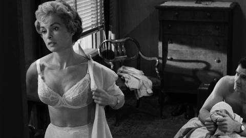 Janet Leigh in Psycho (1960) Underwear Bedroom Black And White 691221
