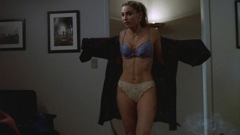 Drea de Matteo in The Sopranos (1999-2007) Underwear Blue Bra Brunette 750451