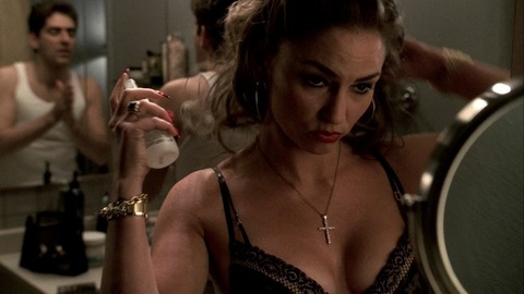 Sexiest Scenes of Adriana La Cerva from The Sopranos. Sexy, Underwear, SFW, bathroom. 750749