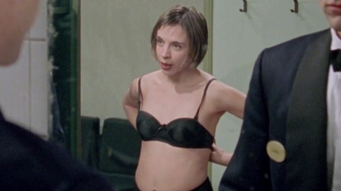Kate Hardie in Croupier (1998) Underwear Black Bra And Panties Brunette 777776