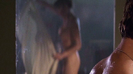 Karen from Halloween II Naked. Breasts, background, brunette. 715649
