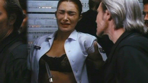Hottest Catya Sassoon Scene in Bloodfist VI. Underwear, SFW, black bra. 562544