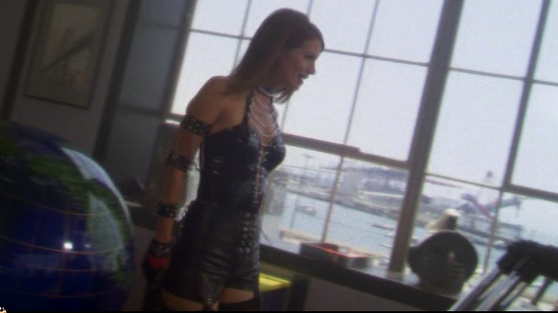 Sexiest Scenes of Tasha Dexter from V.I.P.. Sexy, SFW, black leather outfit. 672239