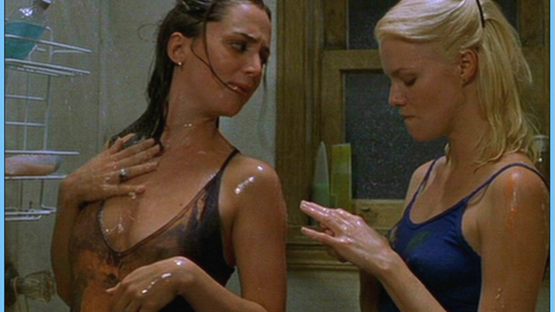 Sexiest Scenes of Annabel from Soul Survivors. Sexy, blonde, blue tank top. 596663