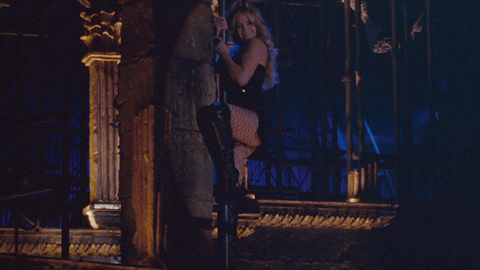 Kate Hudson in Nine (2009) Sexy Black Corset Black Leather Boots 684277