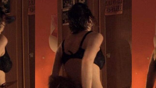 Hottest Lara Belmont Scene in Ashes and Sand. Underwear, black bra, collage. 611408
