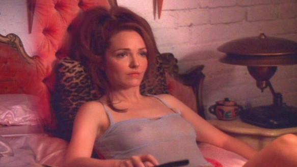 Hottest Claudia Scenes. Underwear, blue tank top, breasts through shirt. 546879