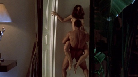 Ashley Laurence Nude as Janine DeVrie. Breasts, full length mirror, interracial. 799550