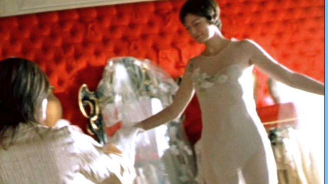 Quelqu'un de bien's Sexiest Scenes with Marianne Denicourt. Sexy, SFW, sheer white dress. 578850