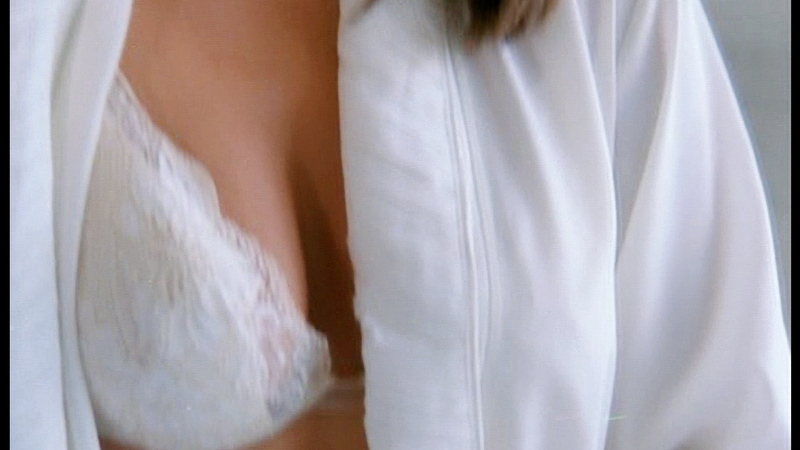 Sexiest Muriel Baumeister Scene in Dracula. Underwear, open robe, white lace bra. 672859