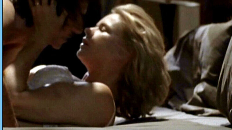 Sexiest Veronica Ferres Scene in Kein Himmel über Afrika. Underwear, couple in bed, man on top. 592291