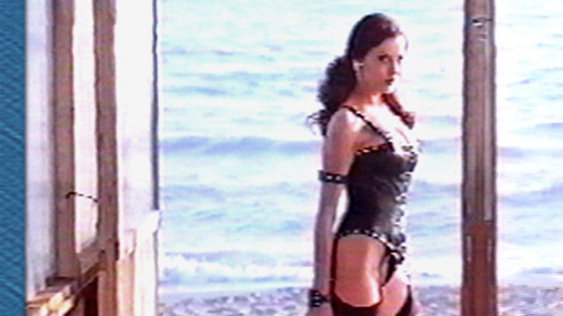 Mutande pazze's Sexiest Scenes with Eva Grimaldi. Thong, Sexy, SFW, black leather outfit. 585150