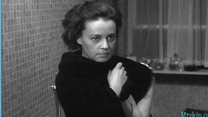 Jeanne Moreau Naked in La notte. Breasts, black and white, brunette. 596101