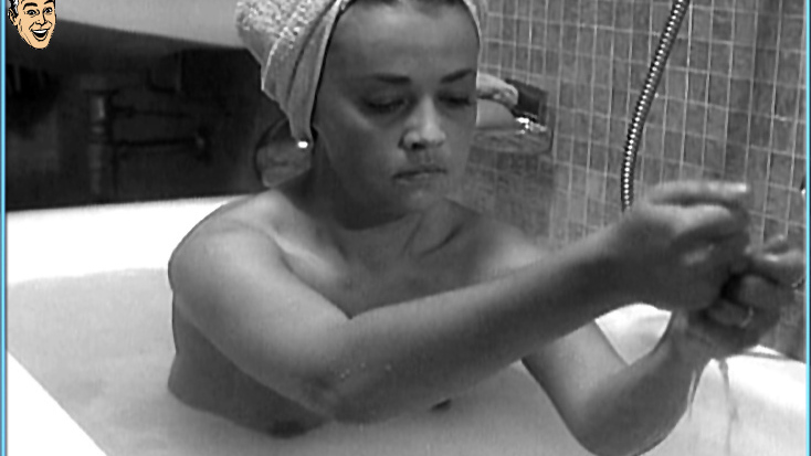 Jeanne Moreau Nude as Lidia. Breasts, bathtub, black and white. 596102