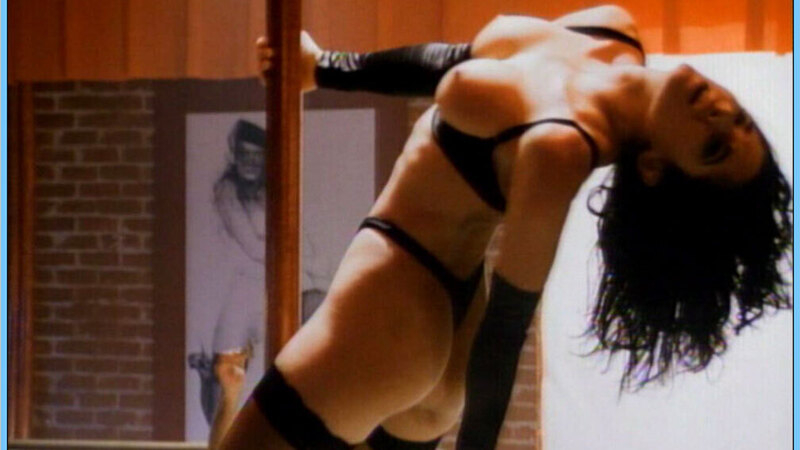 Nina from To Sleep with a Vampire Naked. Breasts, black bra, black thong. 566999