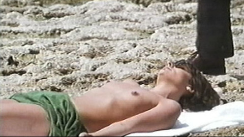 Marie Trintignant in Widow's Walk (1987) Breasts Beach Black Hair 567156