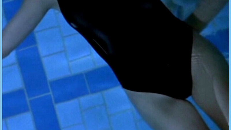Hottest Juliane Meybach Scenes. Sexy, black one piece, tan. 631089
