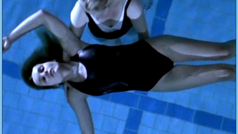 Hottest Nadja Uhl Scene in Dornröschen erwacht. Sexy, black one piece, brunette. 631088