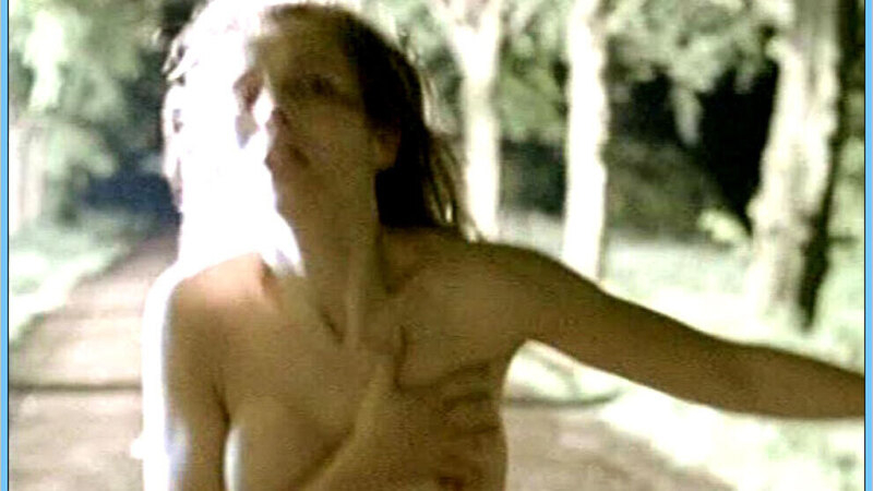 Nadja Uhl Naked as Bibi. Breasts, left nipple, naked in woods. 652767