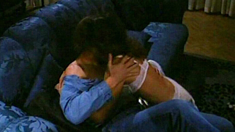 Sexiest Scenes of Louisa from Husbands and Lovers. Underwear, couple on couch, kissing. 549845