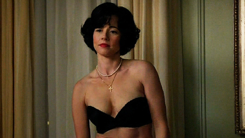Linda Cardellini in Mad Men (2007-2015) Underwear Black Bra Black Hair 725368