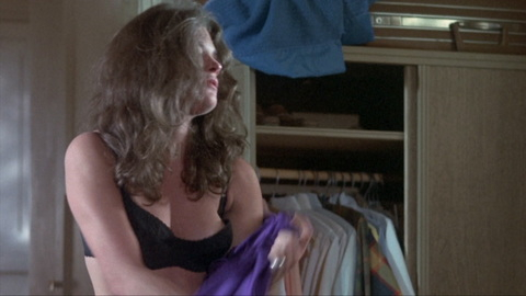 Sexiest Meg Foster Scene in Adam at Six A.M.. Underwear, black bra, brunette. 995305
