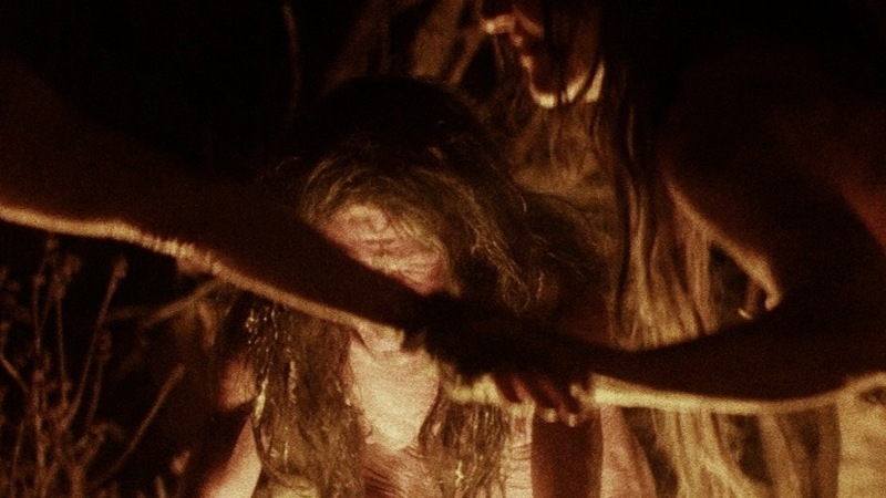 Meg Foster Nude as Margaret Morgan. Bush, back exposed, bonfire. 728954