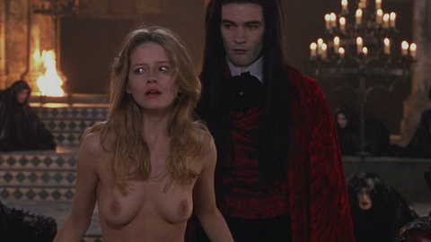 Nudes of Mortal Woman on Stage from Interview with the Vampire. Breasts, blonde, candles. 672978