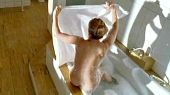 Barbara Rudnik Naked in Die Mandantin. Butt, Body Double, getting in bathtub, nude. 587941