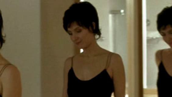 Hottest Géraldine Pailhas Scene in The Cost of Living. Underwear, SFW, black camisole. 612038