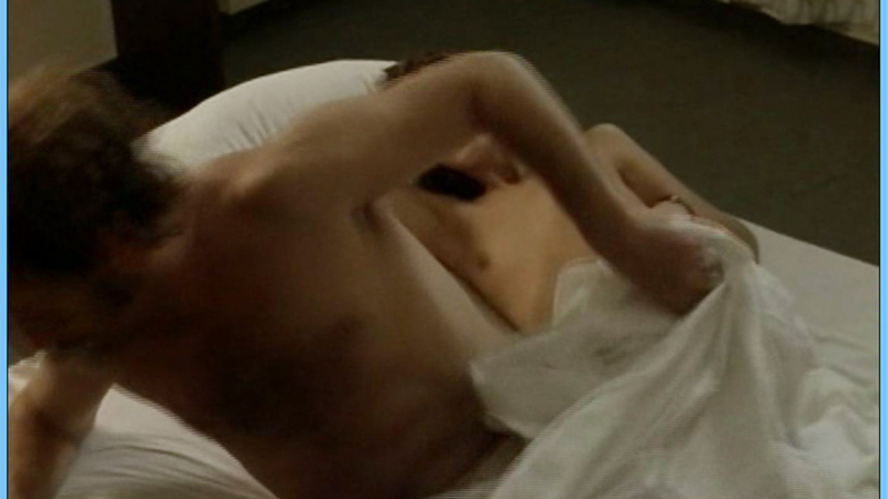 Clotilde Courau Naked as Lisa. Breasts, brunette, couple in bed. 569973