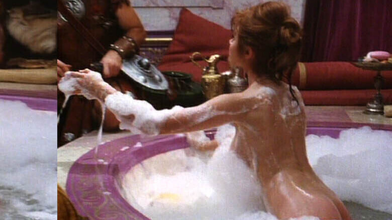Madeline Smith Naked as Erotica. Butt, breasts popping out, brunette. 569997