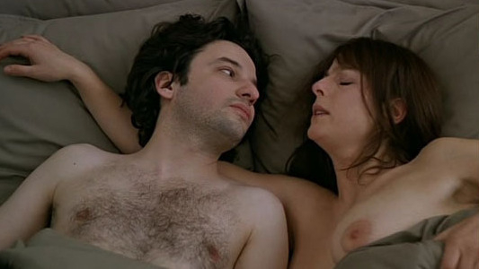 Judith Zahn from Les ambitieux Naked. Breasts, collage, couple in bed. 646703