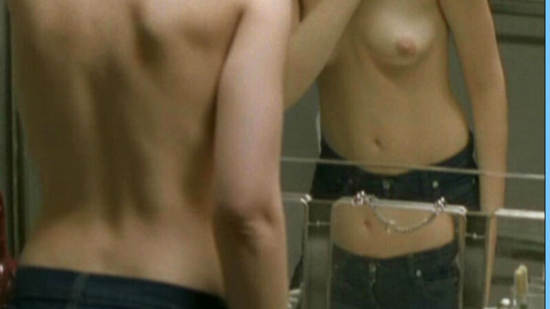 Gudrun Ensslin from Baader Naked. Breasts, back exposed, mirror. 536717