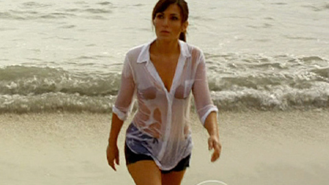Marisol Nichols in NCIS: Los Angeles (2009-2018) Sexy Beach Bra Through Shirt 689840