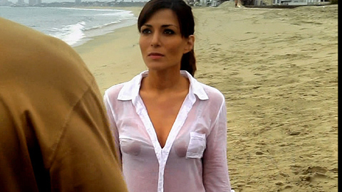 Marisol Nichols in NCIS: Los Angeles (2009-2018) Sexy Beach Bra Through Shirt 689842