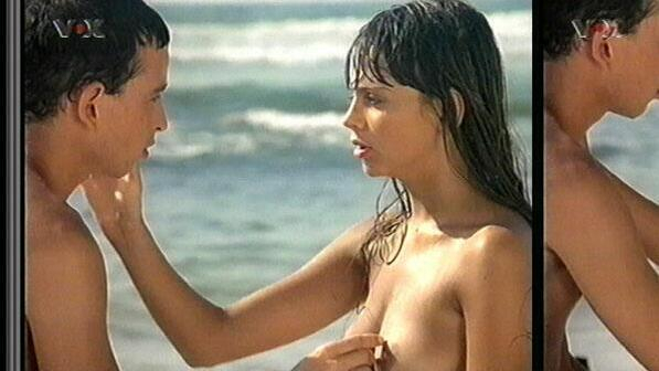 Sonja Martin Naked in Lemon Popsicle IV. Breasts, beach, collage. 576127