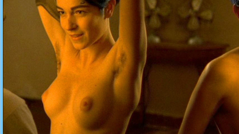 Stefania Rocca Naked in Nirvana. Breasts, blue hair, hairy armpits. 575107