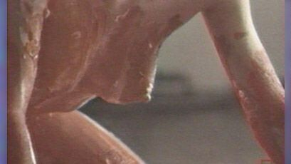 Amira Casar Nude as Alice. Breasts, Butt, covered in paint, hard nipples. 570668