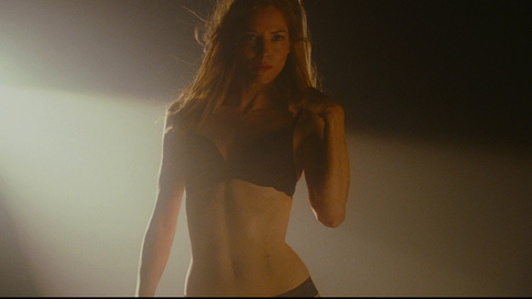Sienna Guillory in The Big Bang (2011) Underwear Black Bra Black Panties 696139