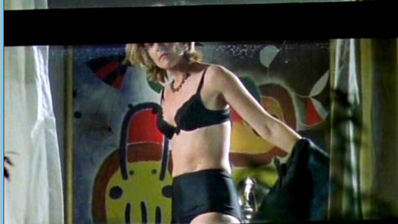Sexiest Karoline Eichhorn Scene in Der blonde Affe. Underwear, SFW, black bra. 603559