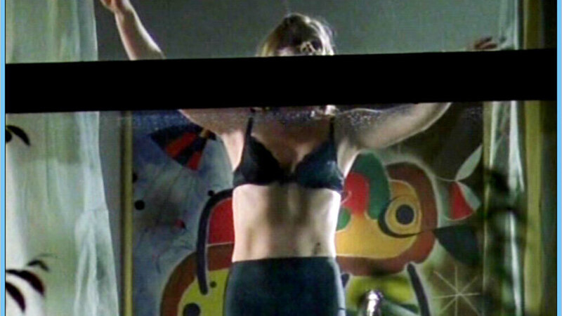 Der blonde Affe's Sexiest Scenes with Karoline Eichhorn. Underwear, black bra, black panties. 603558
