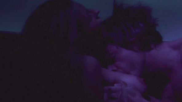 Danielle Ouimet Naked in Daughters of Darkness. Breasts, brunette, couple in bed. 693997