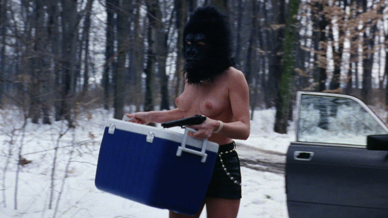 Jacqueline Lovell Naked in Hideous!. Breasts, black leather miniskirt, cooler. 810679