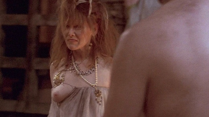 Susan Tyrrell Naked in Flesh + Blood. Breasts, breast out of shirt, mature. 749521