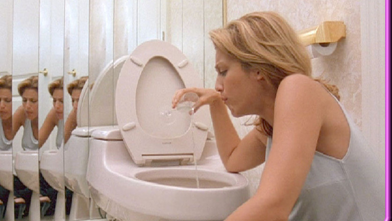 Sexiest Jennifer Esposito Scene in The Proposal. Sexy, blonde, pouring into toilet. 582337